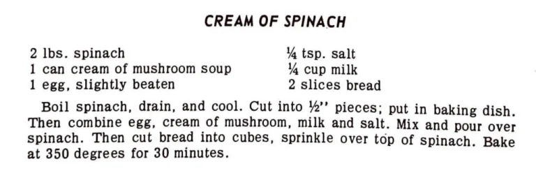 Cream of Spinach