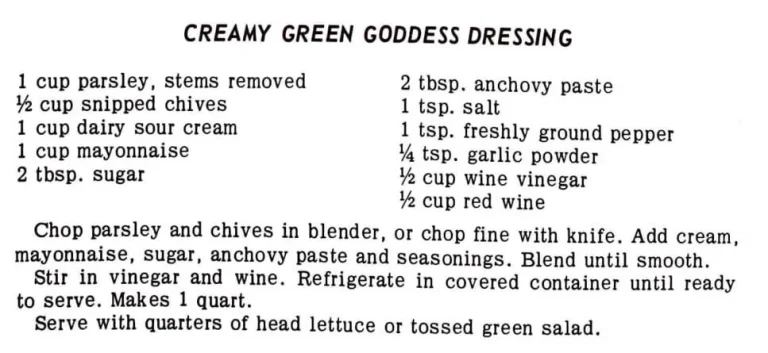 Creamy Green Goddess Dressing