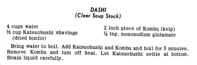 Dashi (Clear Soup Stock)
