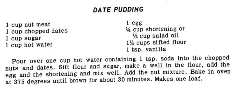 Date Pudding
