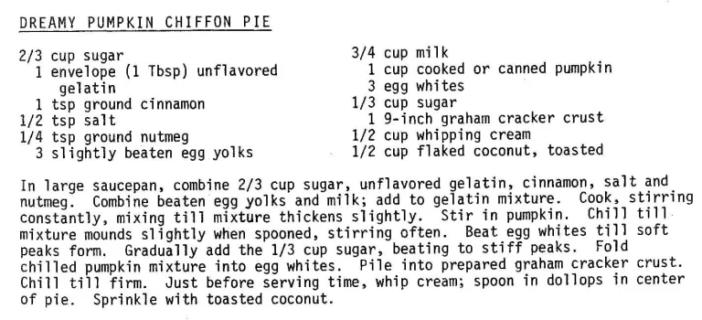 Dreamy Pumpkin Chiffon Pie