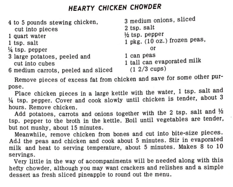 Hearty Chicken Chowder