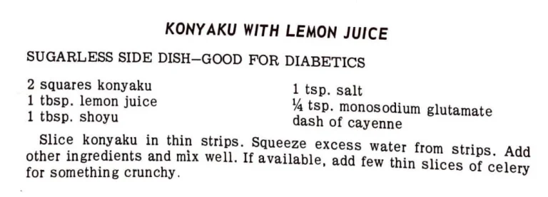 Konyaku With Lemon Juice