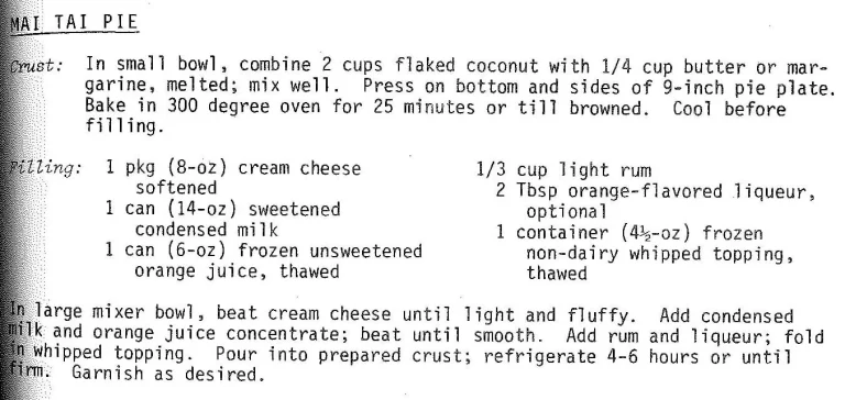 Mai Tai Pie