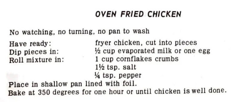 Oven Fried Chicken