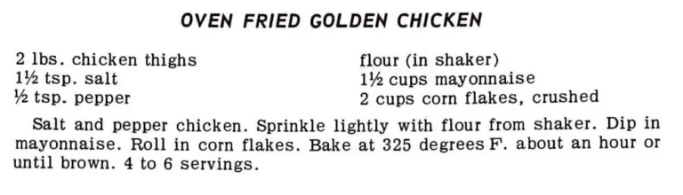 Oven Fried Golden Chicken