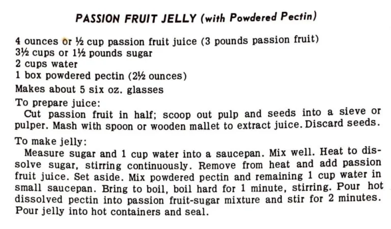 Passion Fruit Jelly (With Powdered Pectin)