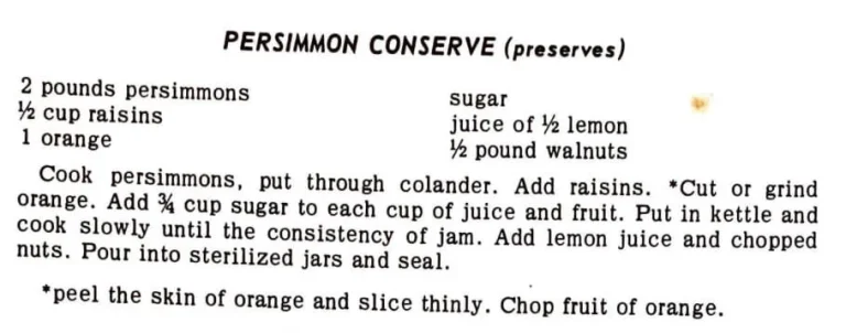 Persimmon Conserve (Preserves)