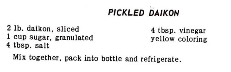 Pickled Daikon