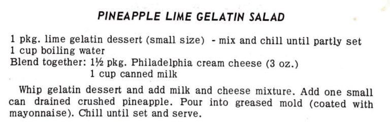 Pineapple Lime Gelatin Salad