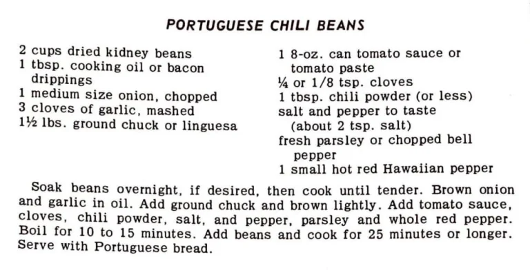 Portuguese Chili Beans