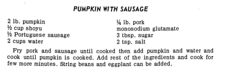 Pumpkin With Sausage