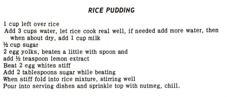 Rice Pudding