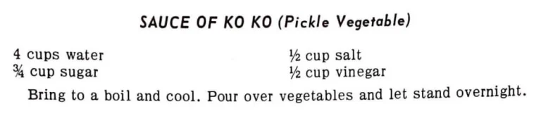 Sauce of Ko Ko (Pickle Vegetable)