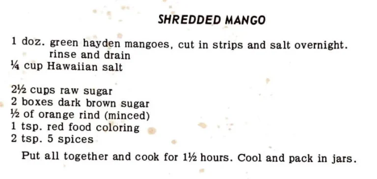 Shredded Mango