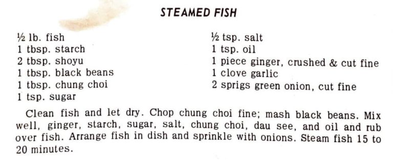 Steamed Fish