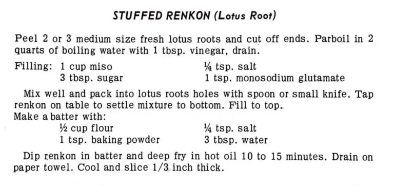 Stuffed Renkon (Lotus Root)