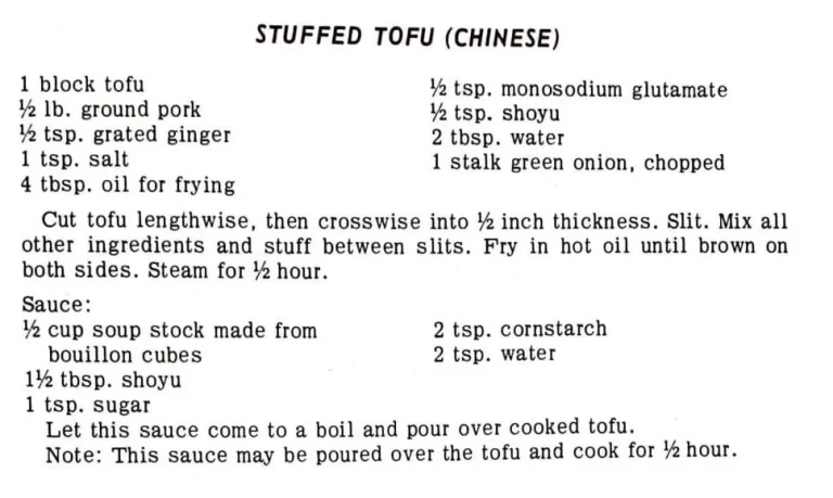 Stuffed Tofu (Chinese)