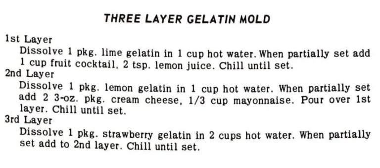 Three Layer Gelatin Mold