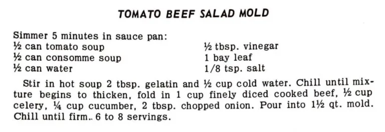 Tomato Beef Salad Mold