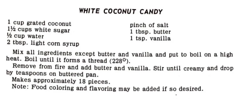 White Coconut Candy