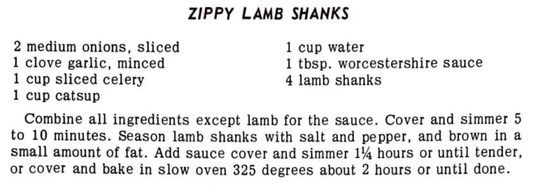 Zippy Lamb Shanks