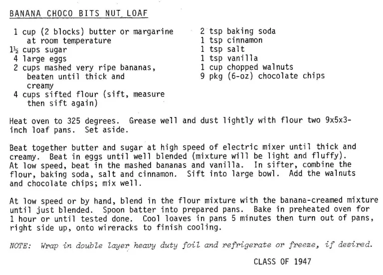 Banana Choco Bits Nut Loaf