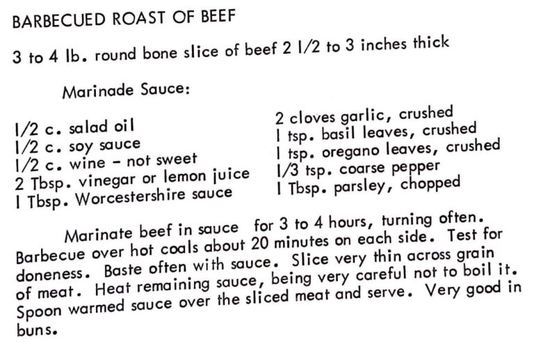 Barbecued Roast of Beef