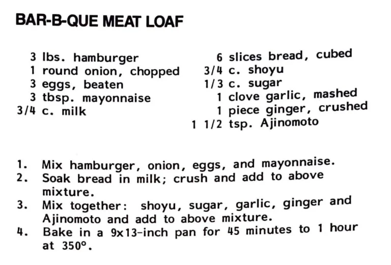 Bar-B-Que Meat Loaf
