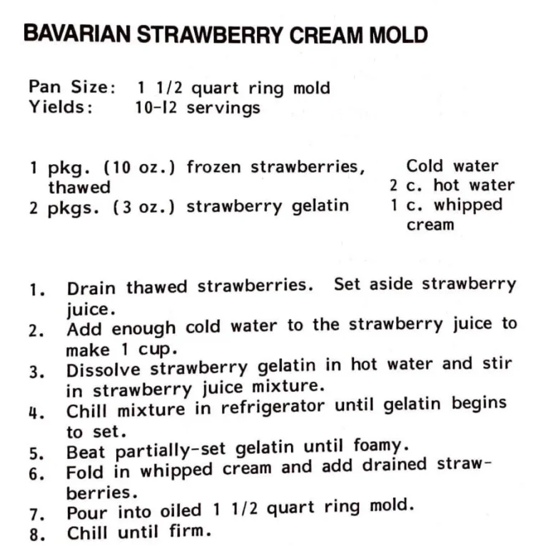Bavarian Strawberry Cream Mold