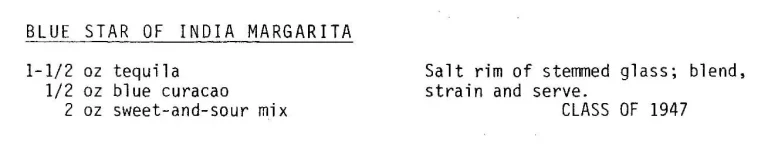 Blue Star of India Margarita