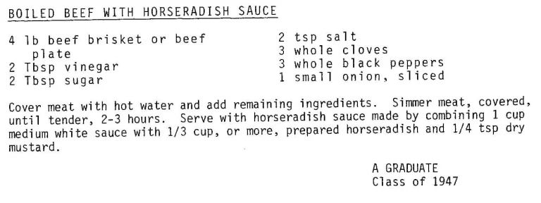 Boiled Beef With Horseradish Sauce