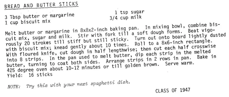 Bread and Butter Sticks