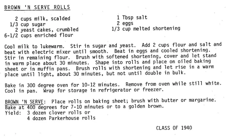 Brown ‘N Serve Rolls