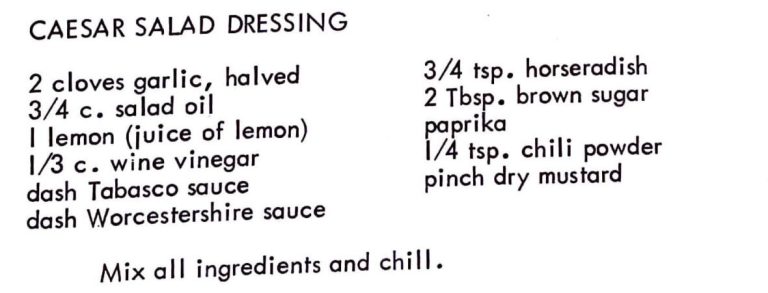 Caesar Salad Dressing