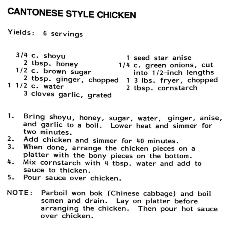 Cantonese Style Chicken