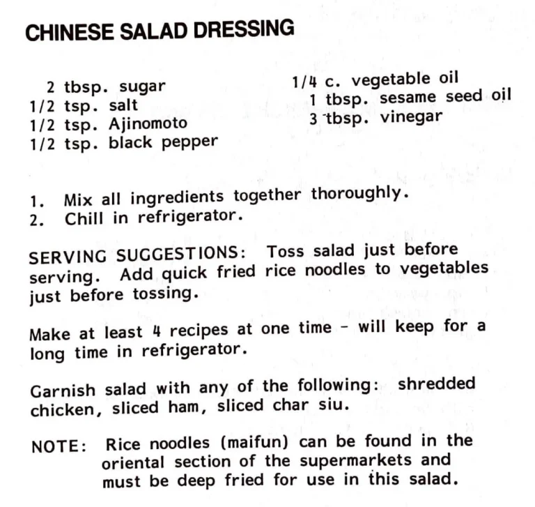 Chinese Salad Dressing