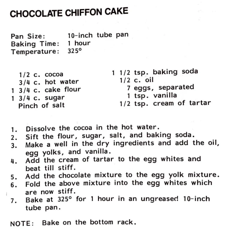 Chocolate Chiffon Cake