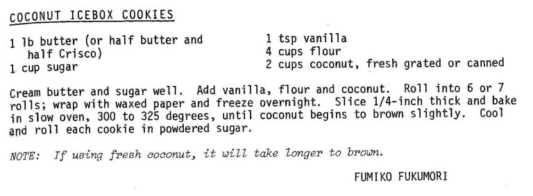 Coconut Icebox Cookies