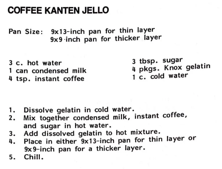 Coffee Kanten Jello