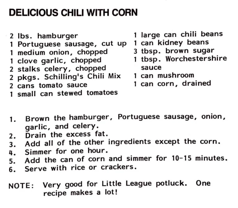 Delicious Chili With Corn