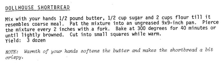 Dollhouse Shortbread