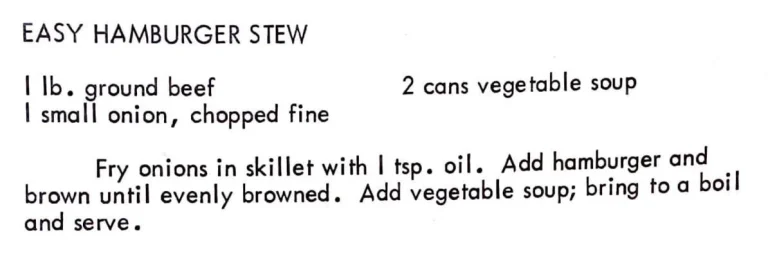 Easy Hamburger Stew
