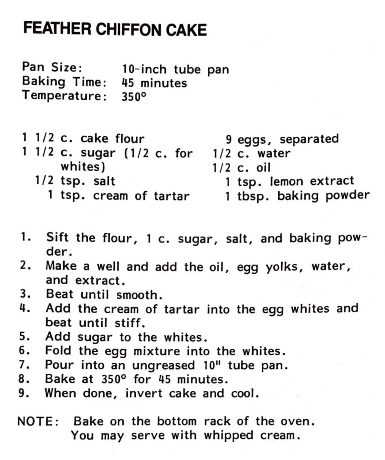 Feather Chiffon Cake