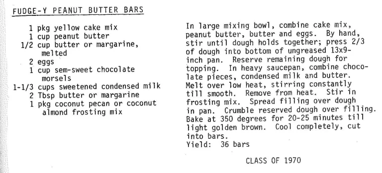 Fudge-y Peanut Butter Bars