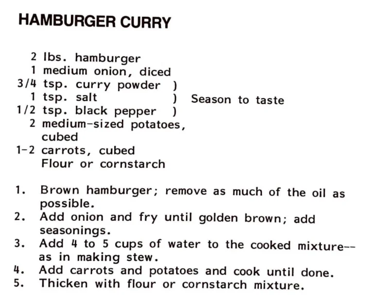 Hamburger Curry