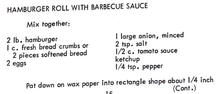 Hamburger Roll with Barbecue Sauce