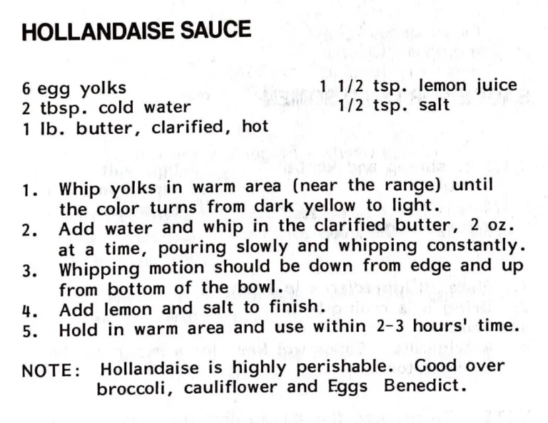 Hollandaise Sauce