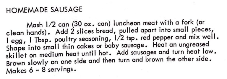 Homemade Sausage