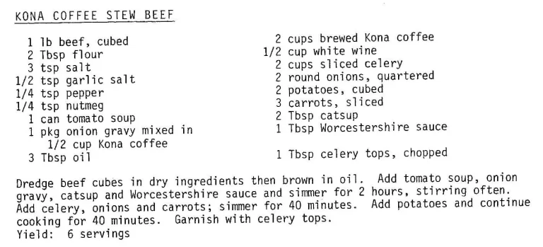 Kona Coffee Stew Beef